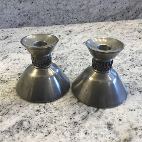 Mastad Norwegian Pewter Candle Holders - Picture 1 of 2